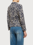 Giacca jacquard floreale