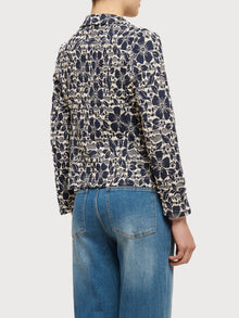 Giacca jacquard floreale