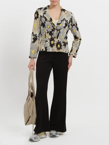 Giacca jacquard floreale