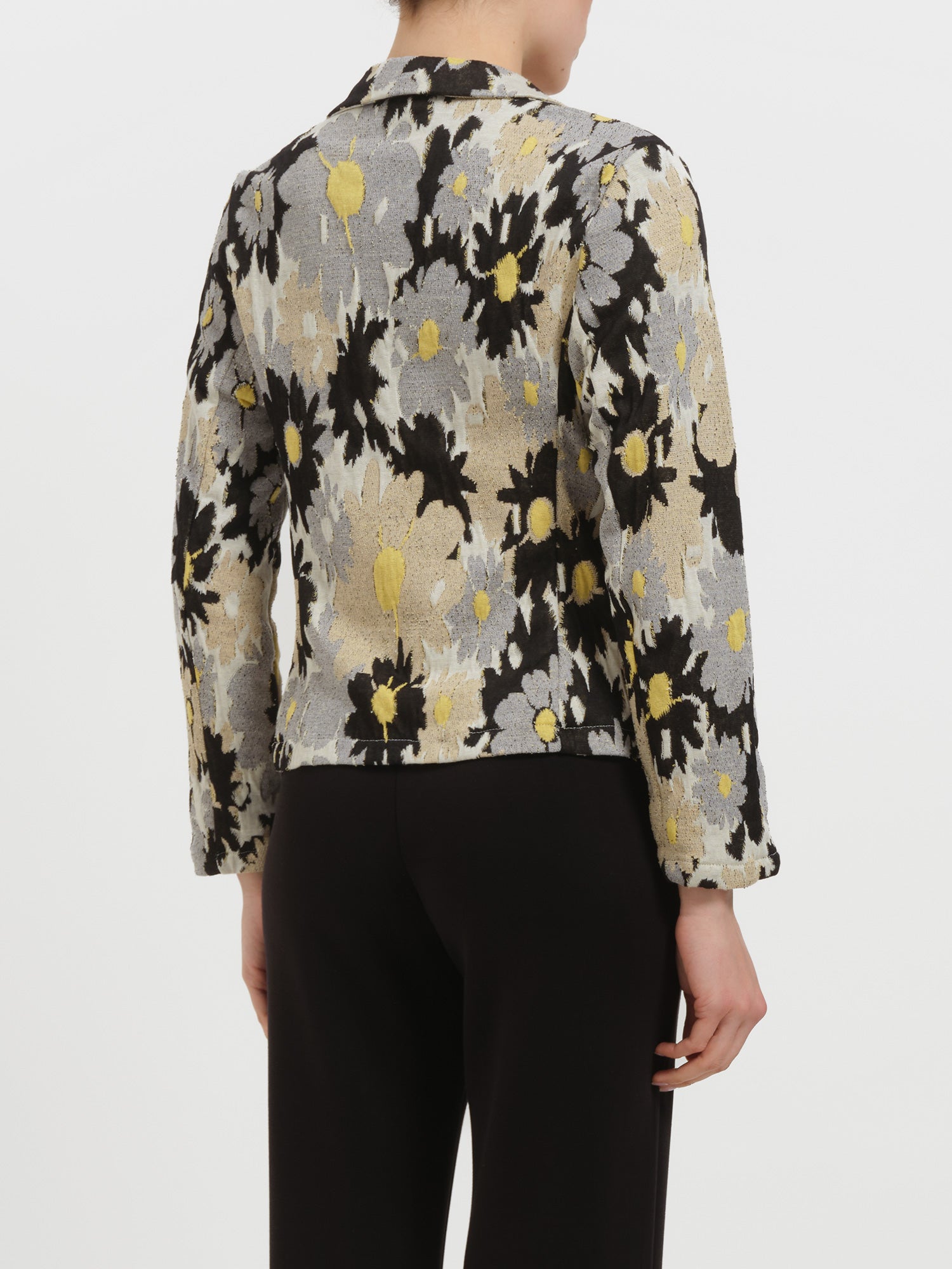 Giacca jacquard floreale