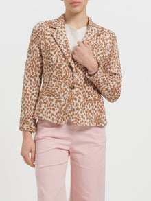 Giacca jacquard animalier
