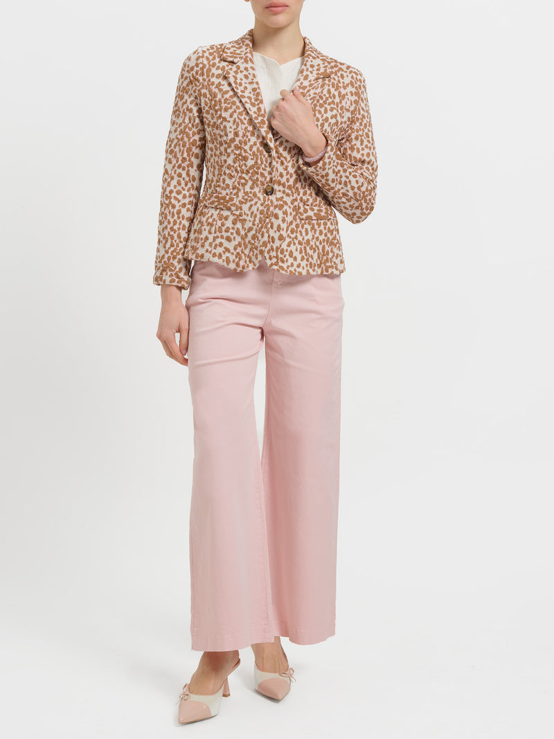 Giacca jacquard animalier