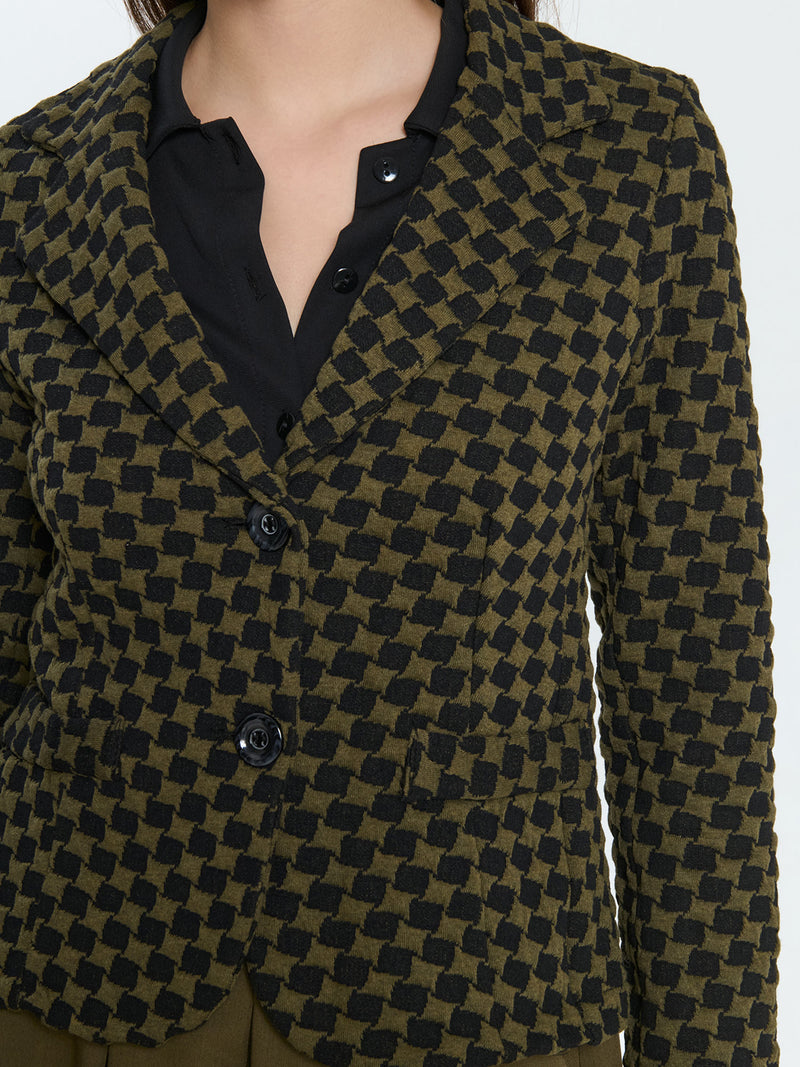 Blazer slim fit a scacchi