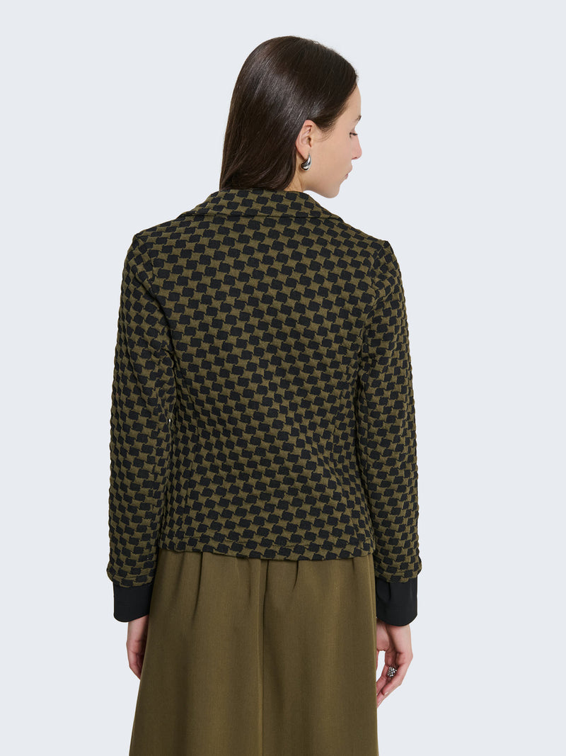 Blazer slim fit a scacchi