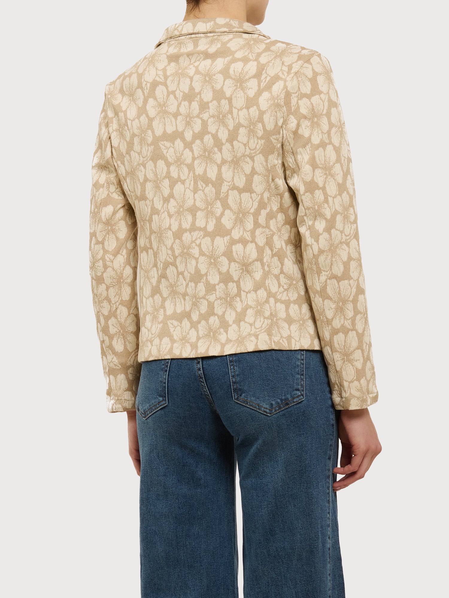 Giacca jacquard floreale