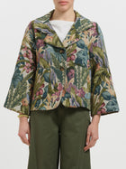 Giacca jacquard floreale oversize