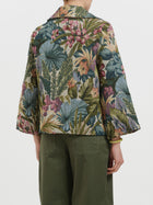 Giacca jacquard floreale oversize