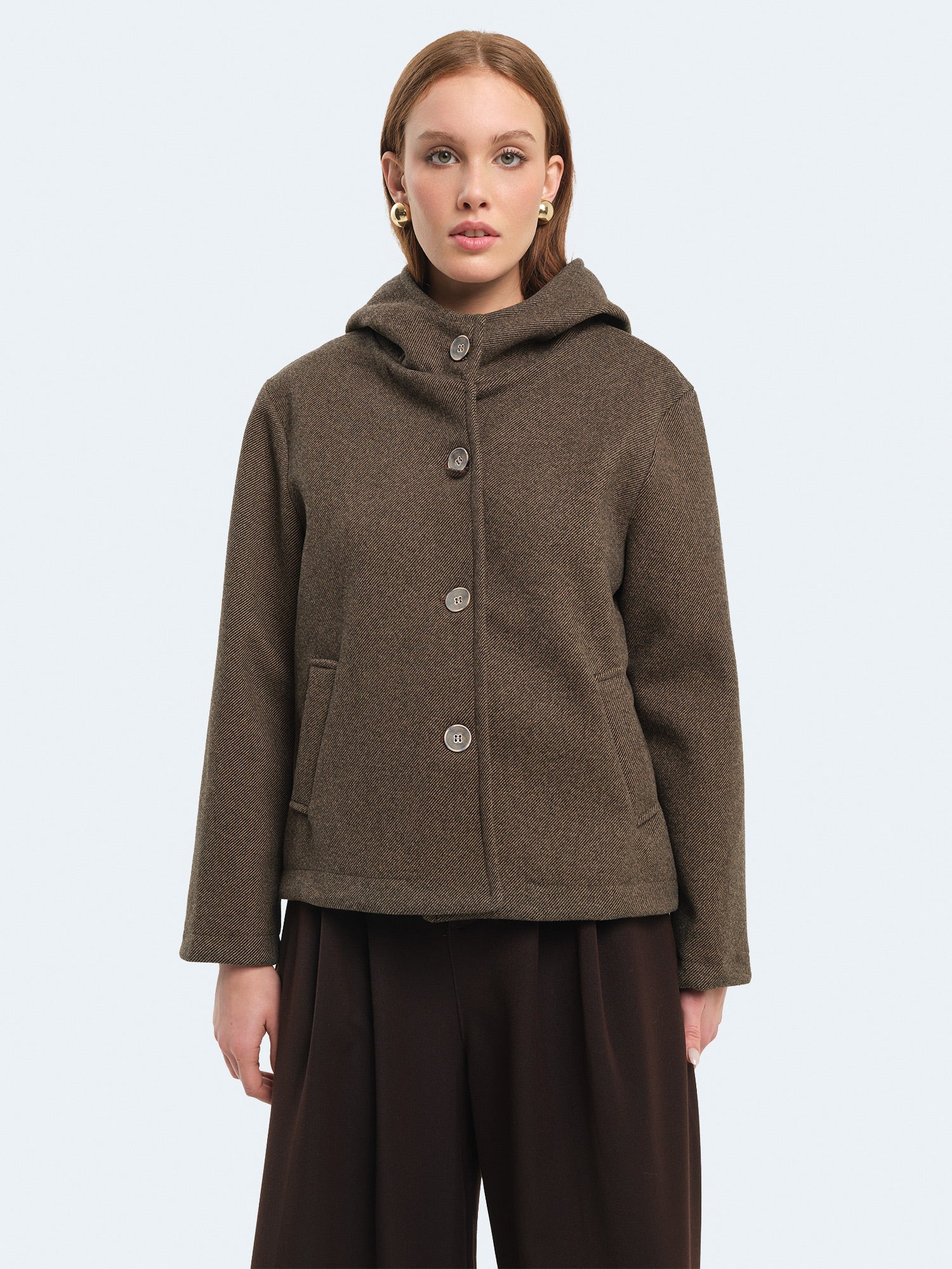 Cappotto con cappuccio