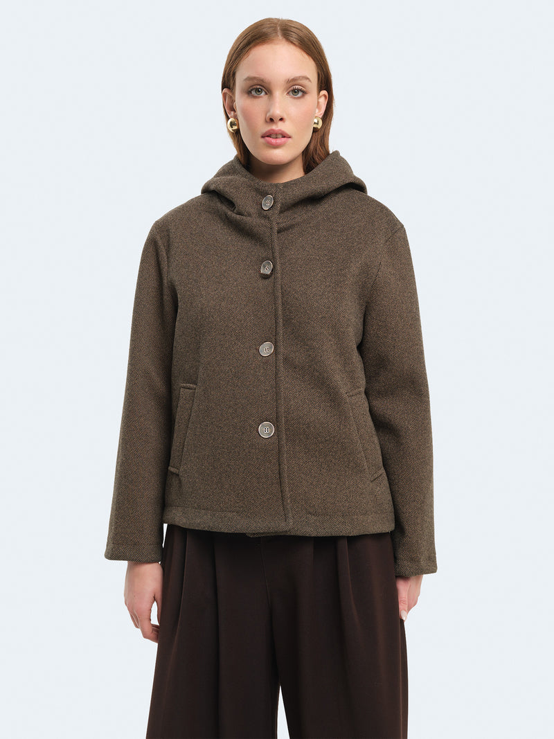 Cappotto con cappuccio