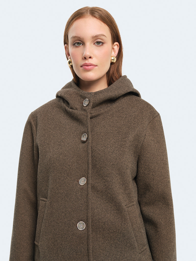 Cappotto con cappuccio