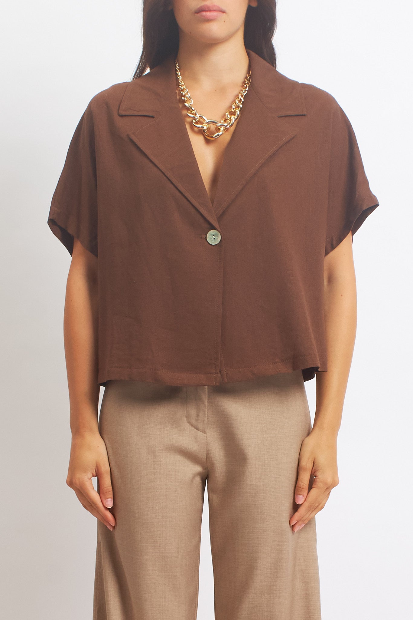 Giacca oversize con bottone