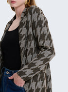 Blazer in lurex con fantasia geometrica