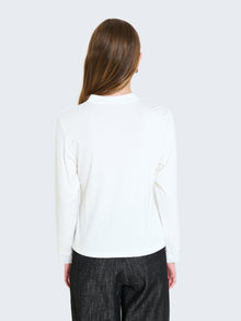 Maglia a maniche lunghe con dettagli in raso