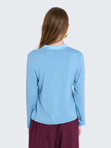 Maglia a maniche lunghe con dettagli in raso