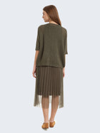 Abito con gonna in tulle e cardigan