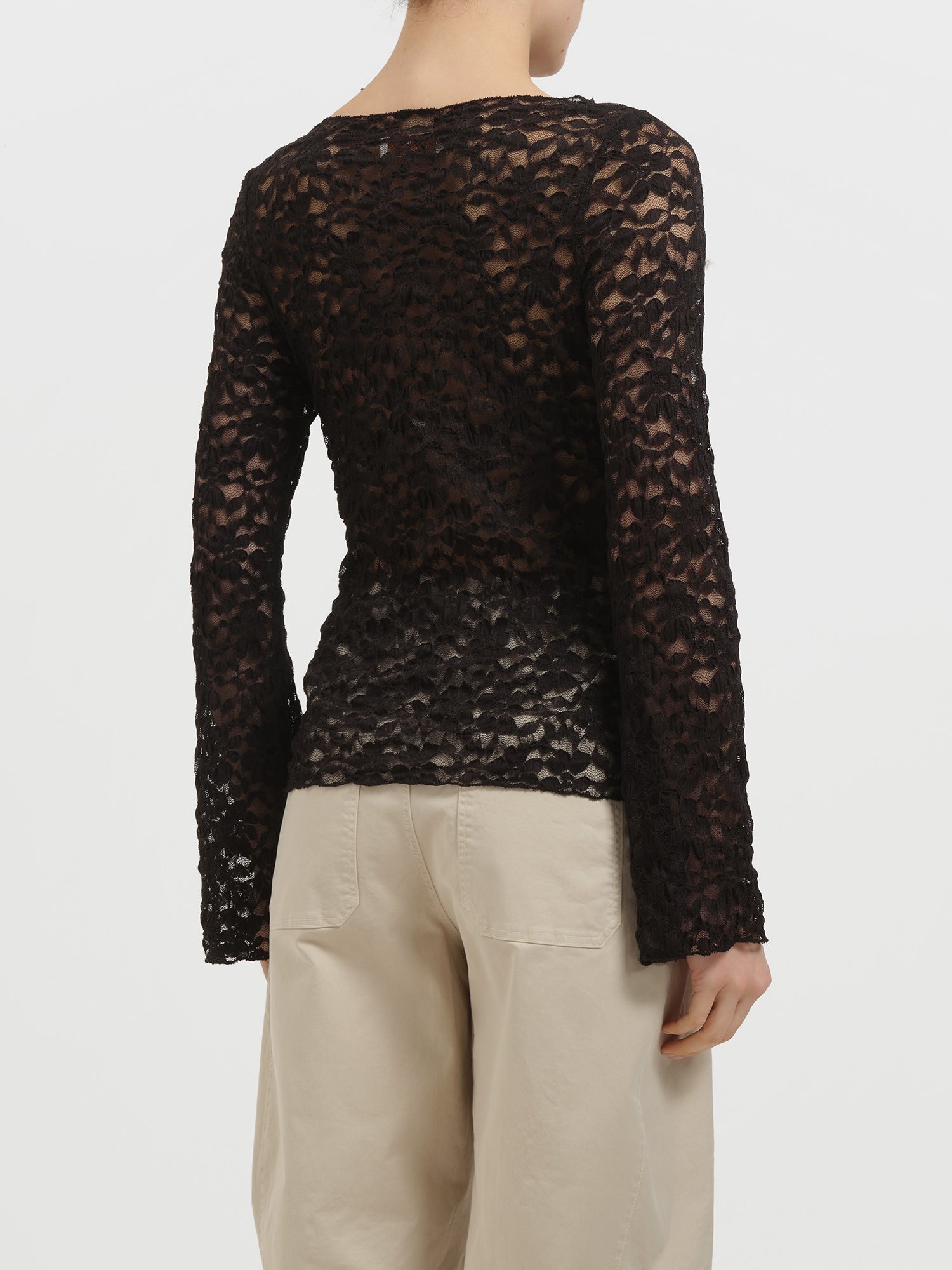 Maglia in pizzo floreale