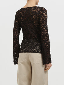 Maglia in pizzo floreale