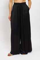 Pantalone palazzo in raso con coulisse