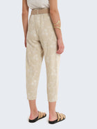 Pantaloni cargo con ricami floreali
