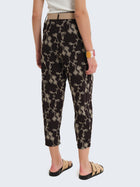 Pantaloni cargo con ricami floreali