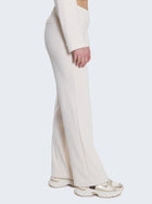 Pantaloni flare misto lana in coordinato