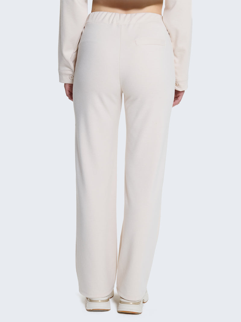 Pantaloni flare misto lana in coordinato