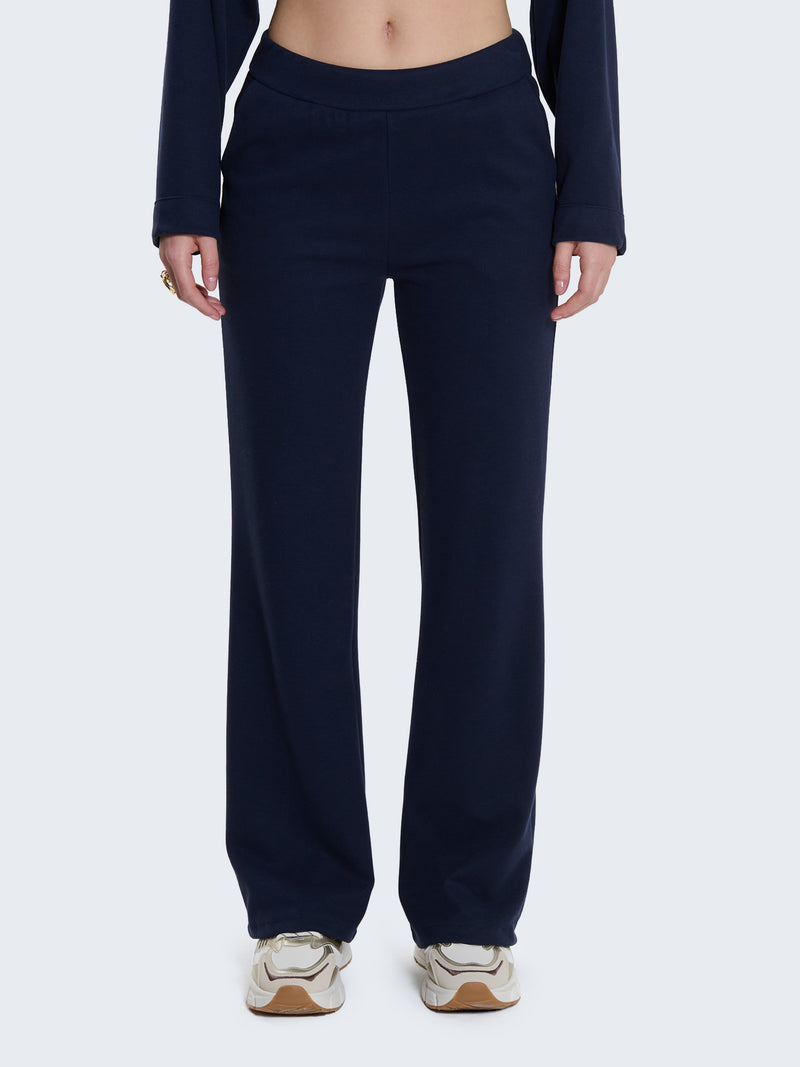 Pantaloni flare misto lana in coordinato