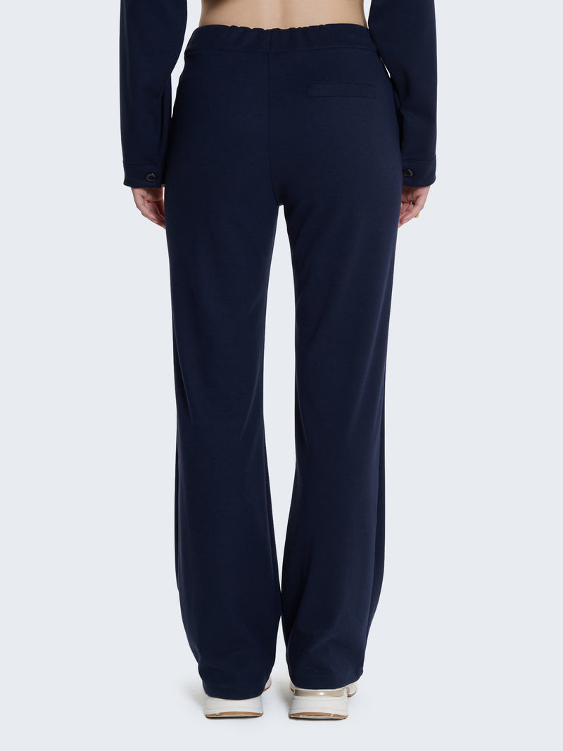 Pantaloni flare misto lana in coordinato