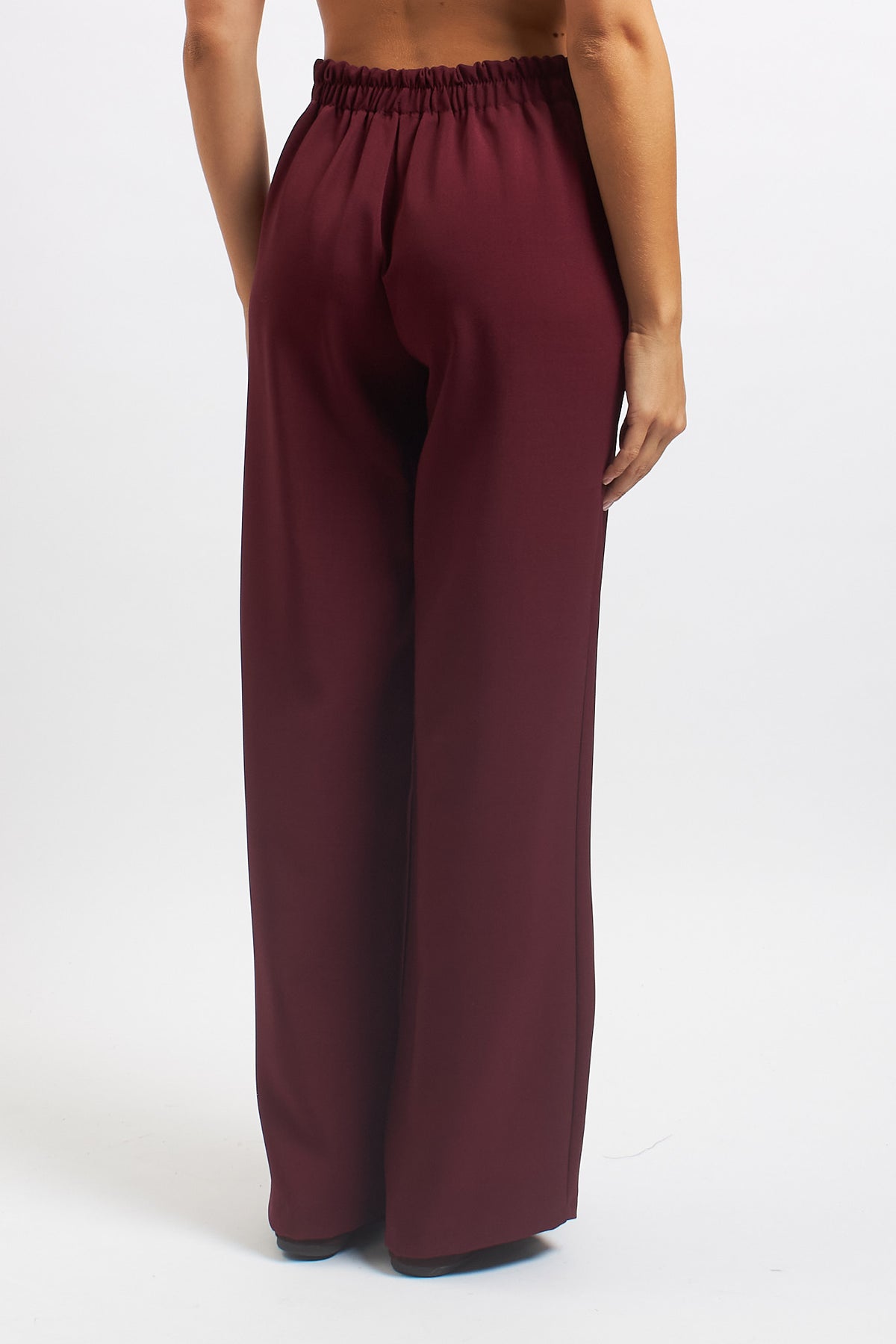 Pantalone palazzo con elastico in vita