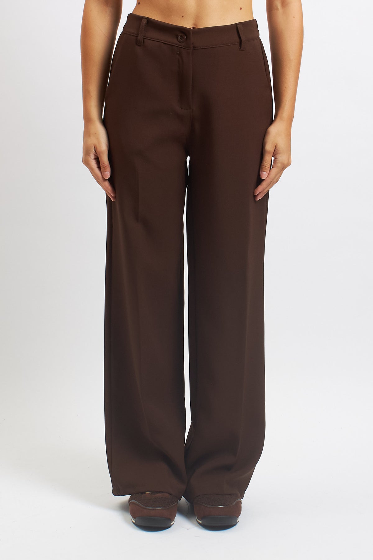 Pantalone palazzo con elastico in vita