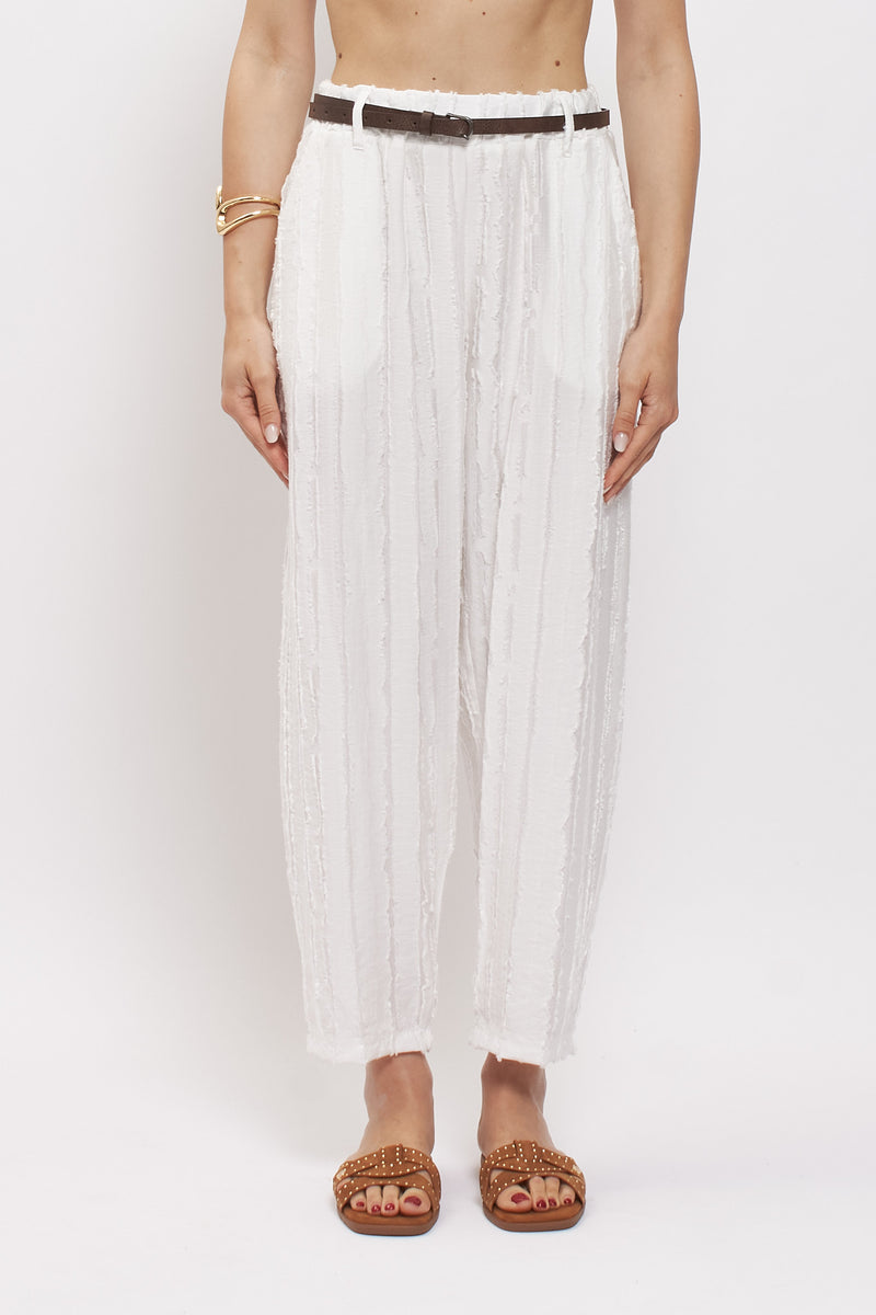 Pantalone in viscosa con cintura