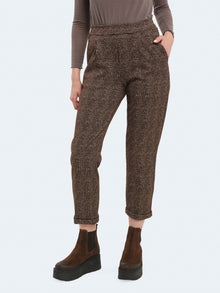 Pantaloni slim fit principe di galles