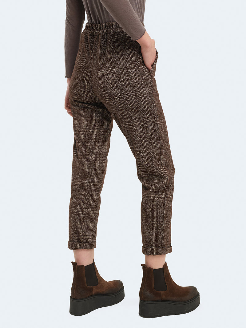 Pantaloni slim fit principe di galles