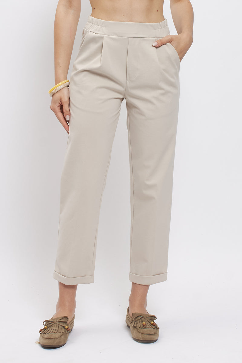 Pantaloni carota punto milano