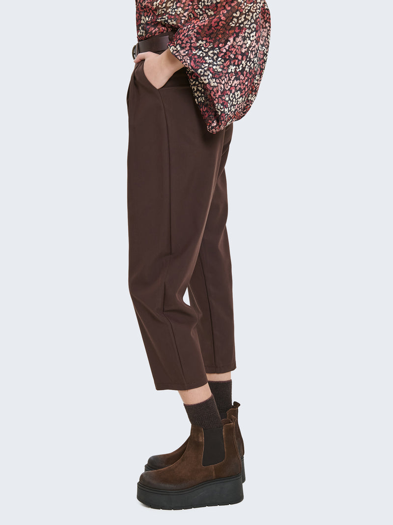 Pantaloni con risvolto e cintura