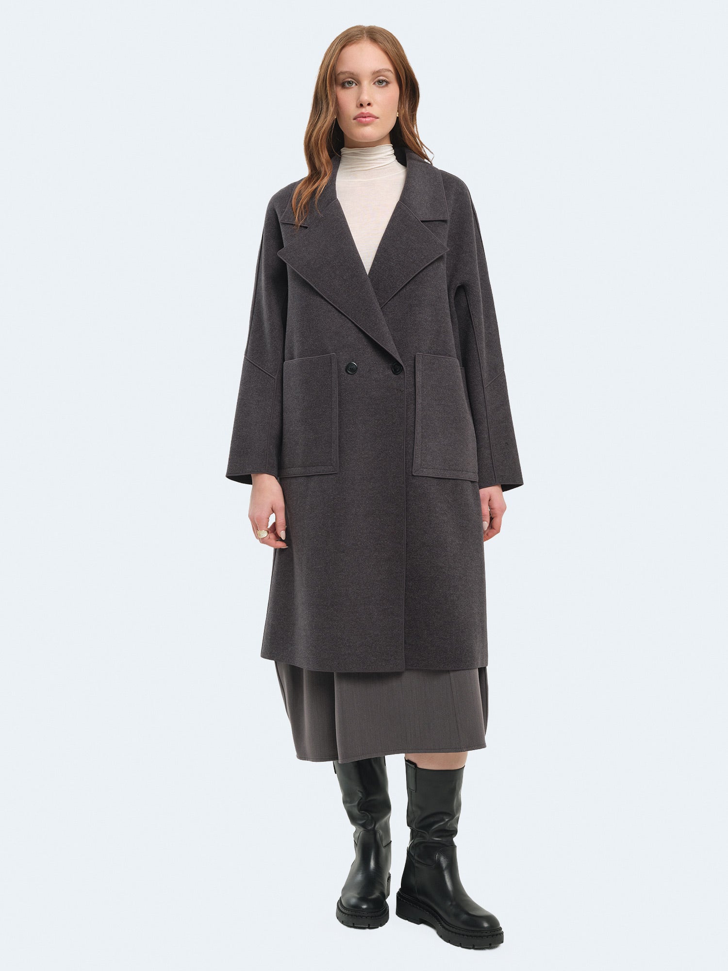 Cappotto lungo in lana