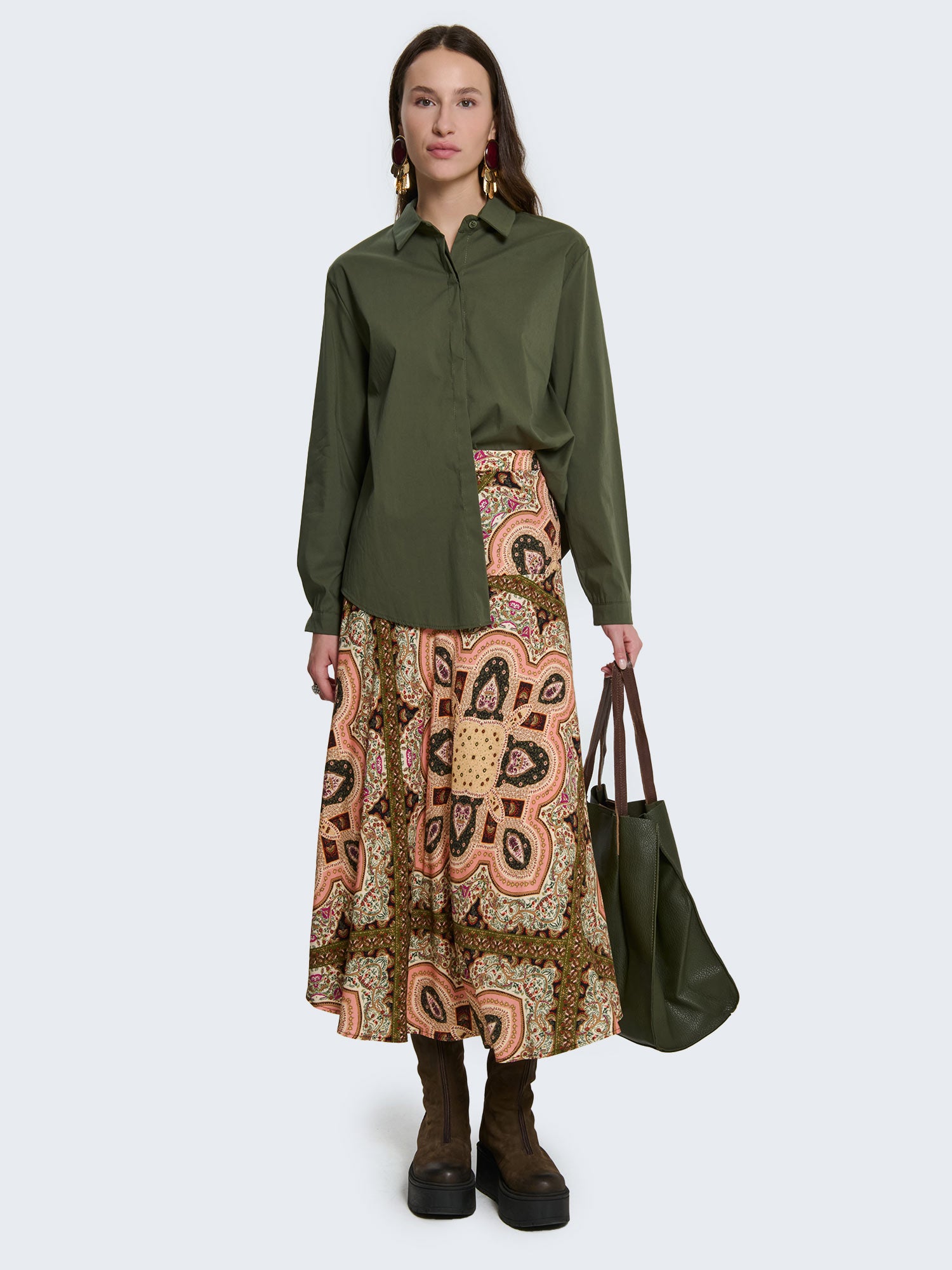 Gonna pencil con fantasia parsley