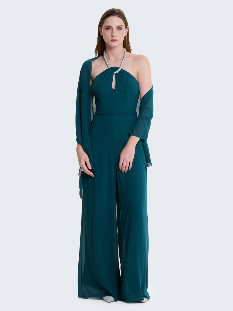 Tuta con collier gioiello