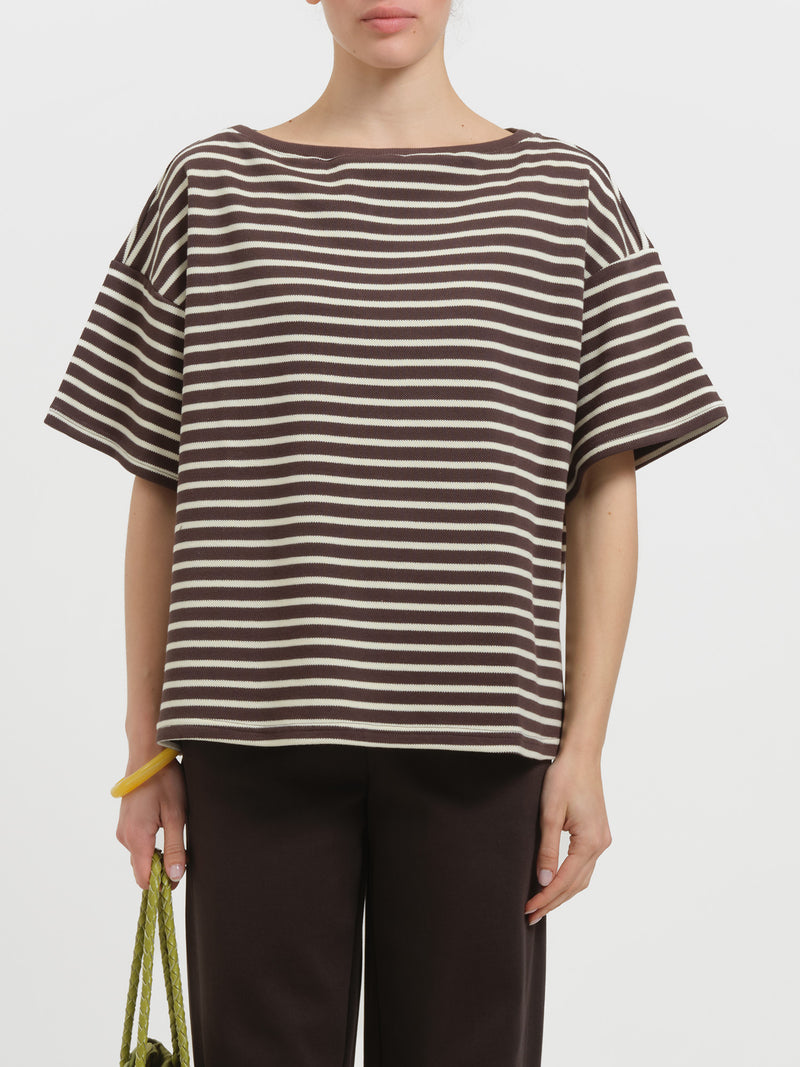 T-shirt a righe a maniche corte