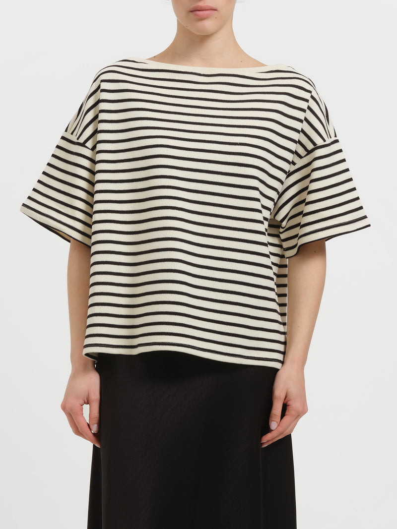 T-shirt a righe a maniche corte