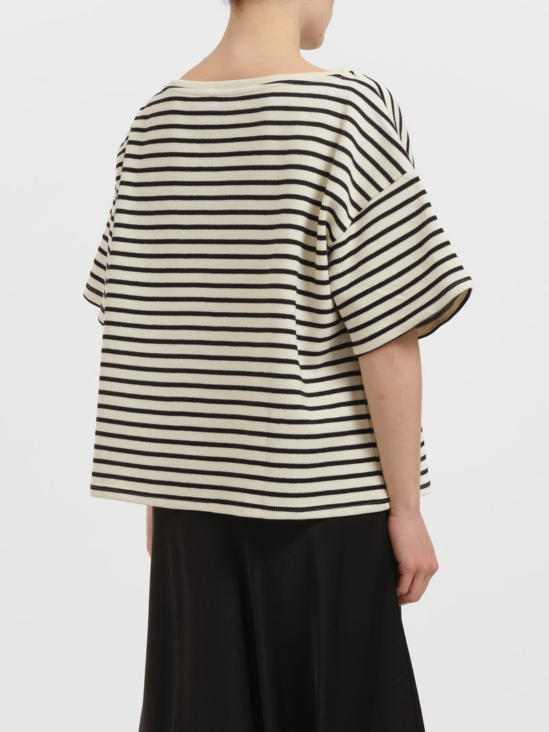 T-shirt a righe a maniche corte