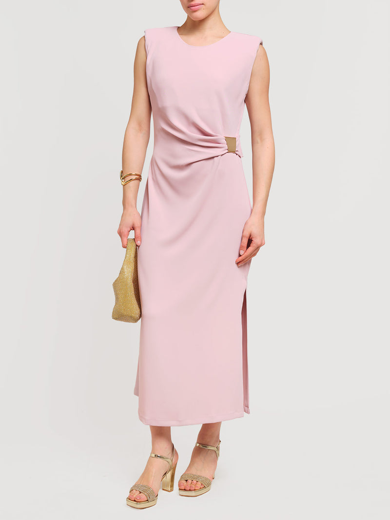 Abito midi con dettaglio gioiello