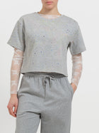 Felpa con strass e stelline