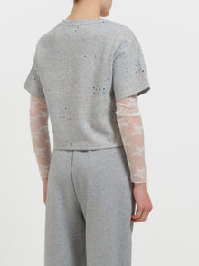 Felpa con strass e stelline