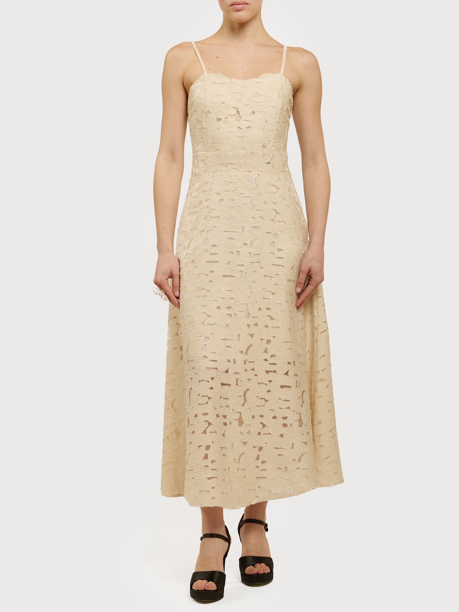 Abito in devore con spalline