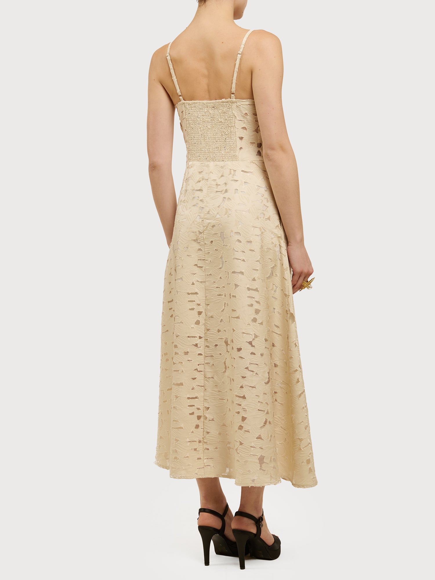 Abito in devore con spalline