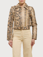 Chiodo effetto animalier