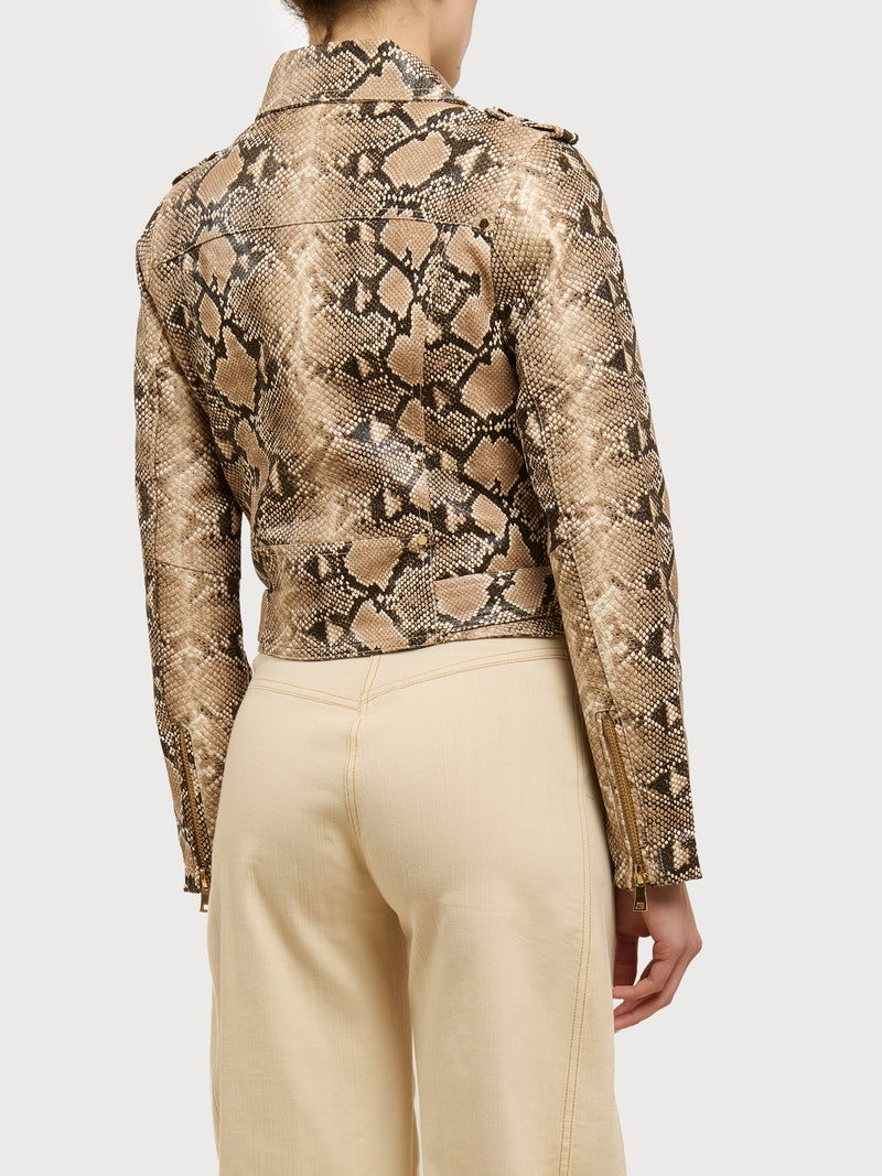 Chiodo effetto animalier