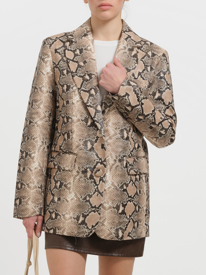 Blazer in ecopelle effetto serpente