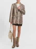 Blazer in ecopelle effetto serpente